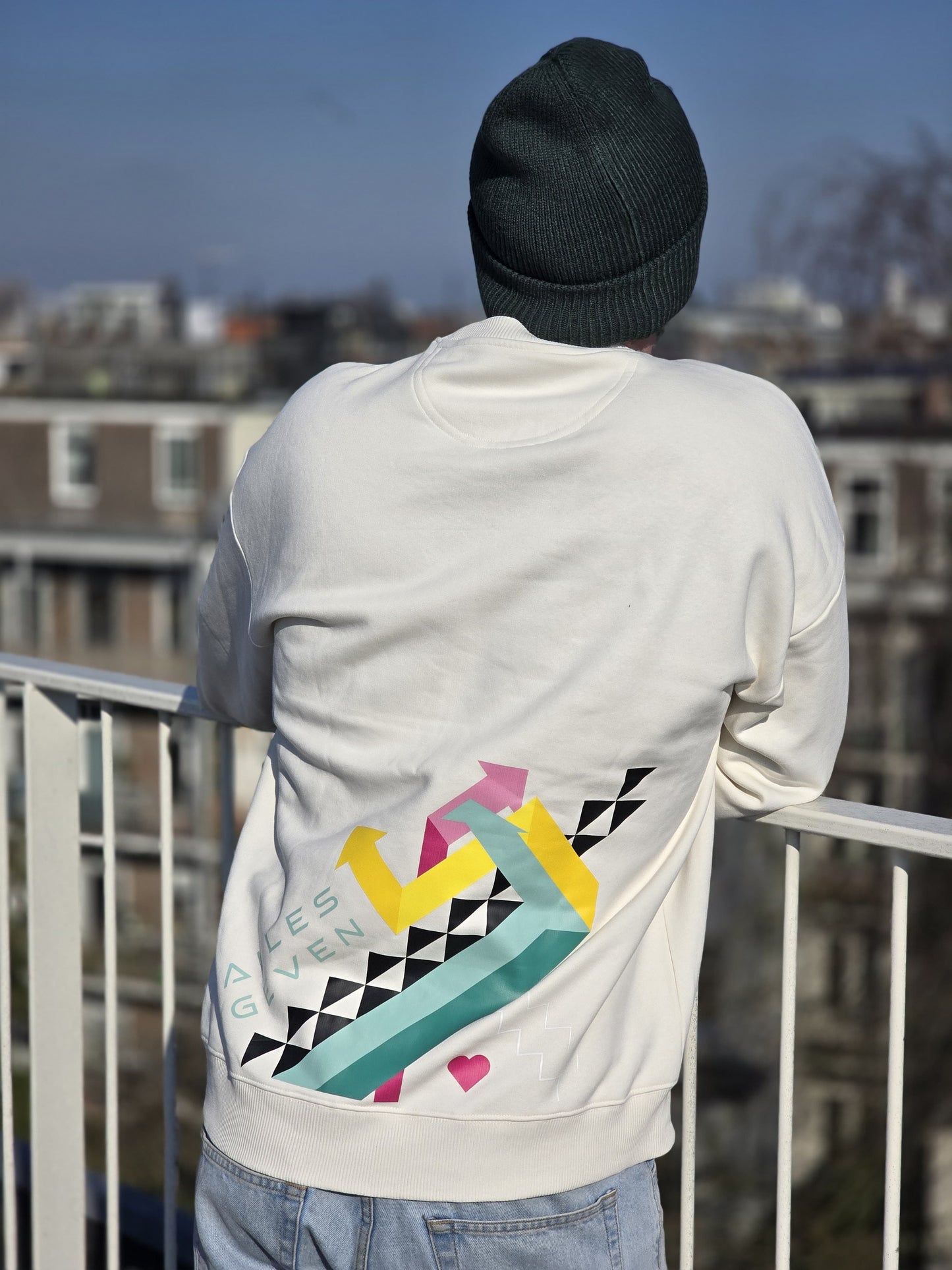 Unisex sweater - low back print | ALLES GEVEN