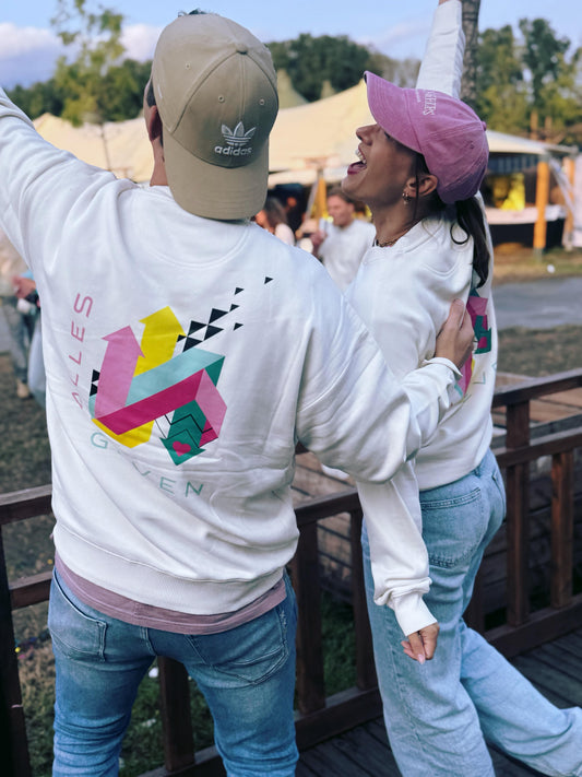 Unisex sweater - mid back print | ALLES GEVEN